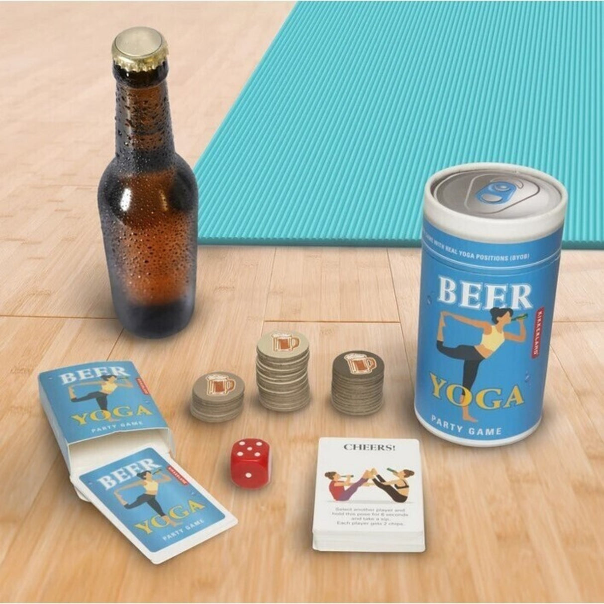 Bier Yoga Partyspiel mit 54 Spielkarten
