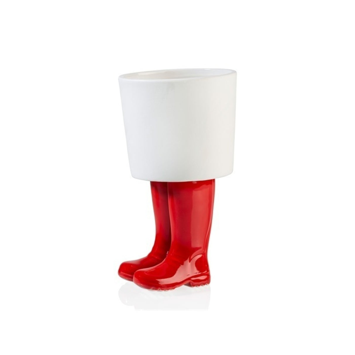 Gummistiefel Mini Blumentopf in rot