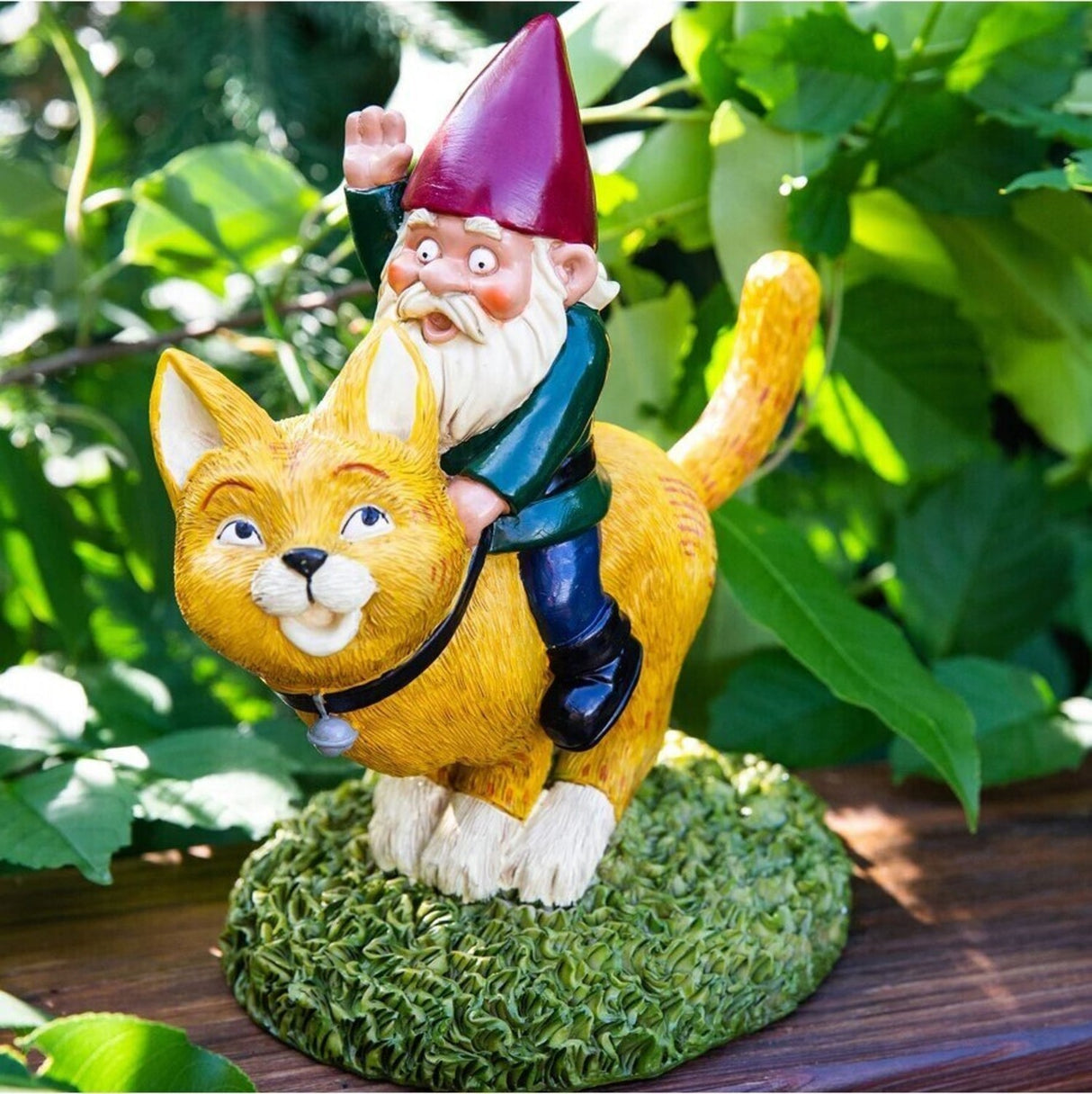 Rodeo Katze Gartenzwerg