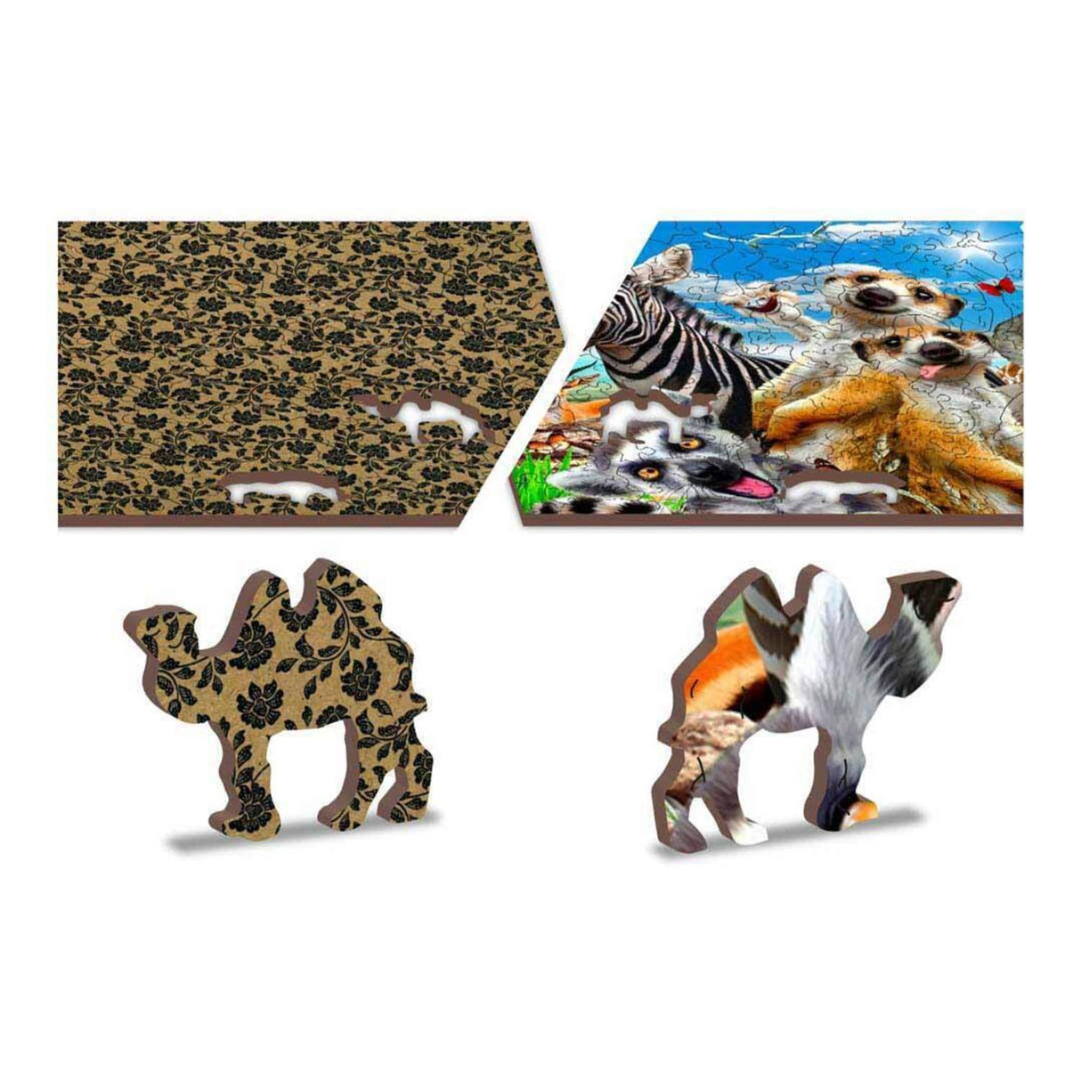 Willkommen in Afrika Puzzle mit 150 Teilen aus Holz