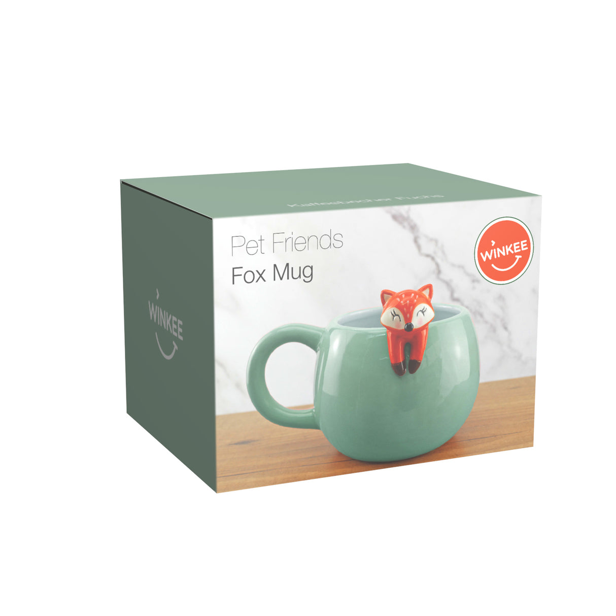 Tier Kaffeebecher mit Fuchs-Figur