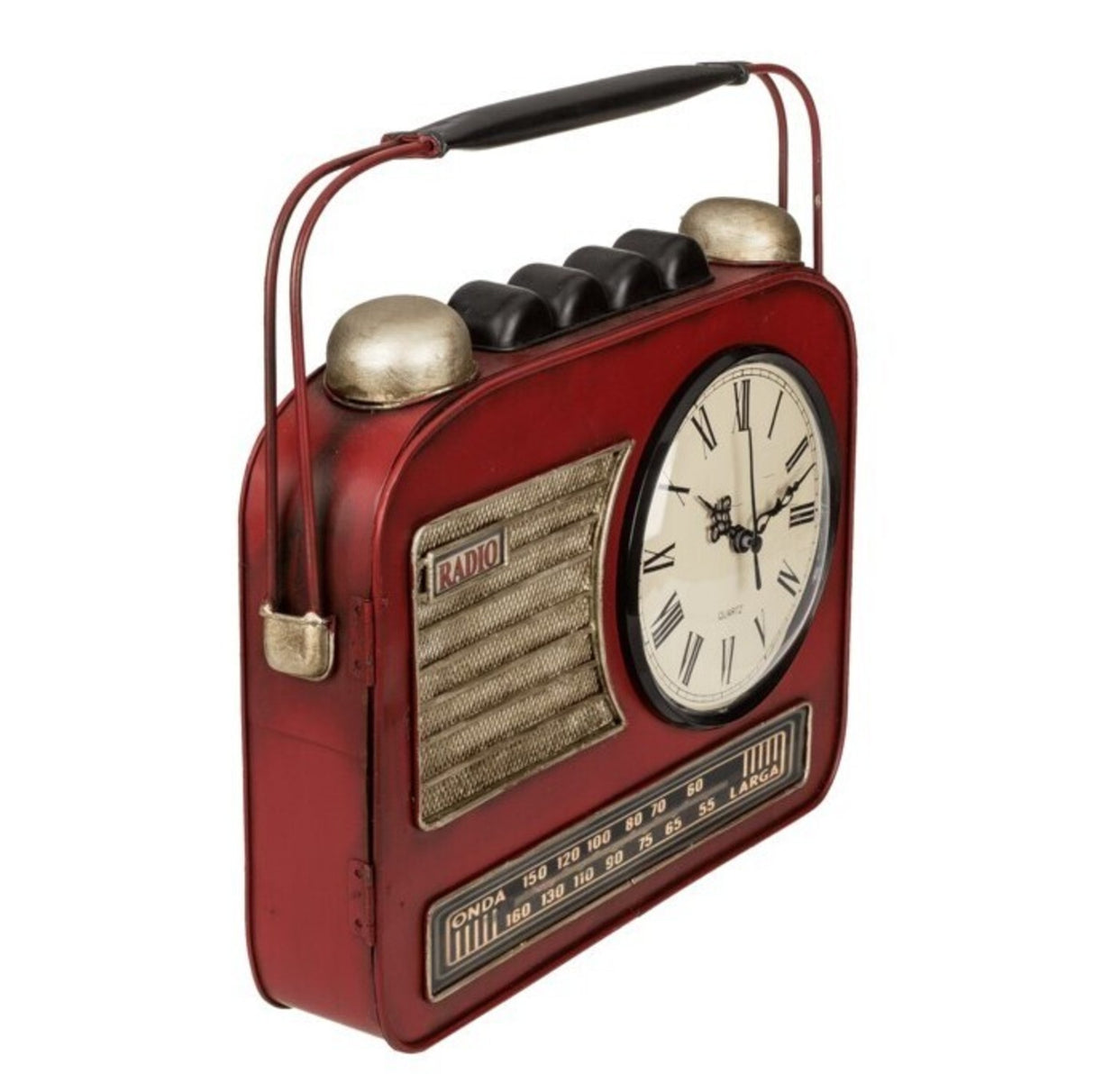 Retro Radio Schlüsselhalter mit Analoguhr