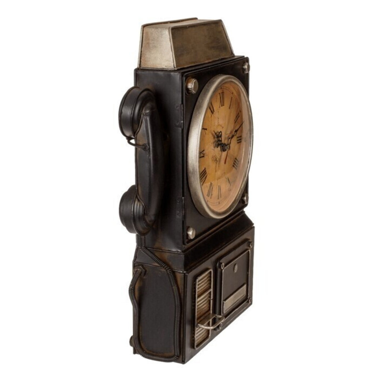 Retro Telefon Schlüsselhalter mit Analoguhr