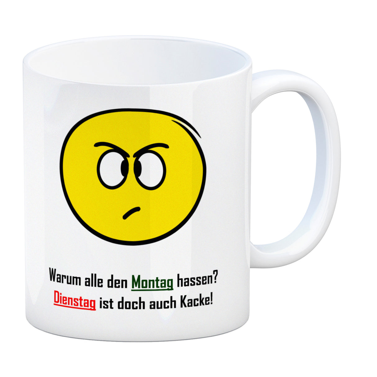 Kaffeebecher mit Spruch: Warum alle den Montag hassen? ...