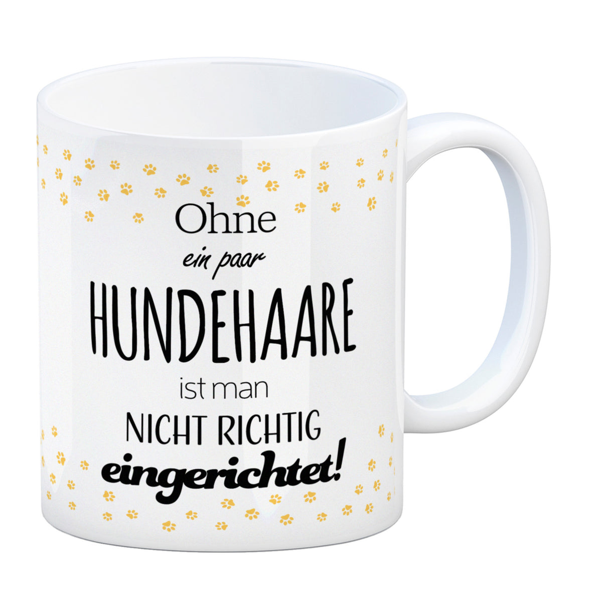 Ohne ein paar Hundehaare ist man nicht richtig eingerichtet! Kaffeebecher