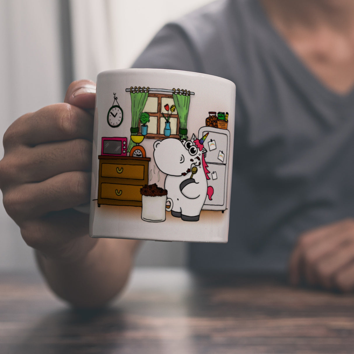 Honeycorns Kaffeebecher mit Einhorn Motiv