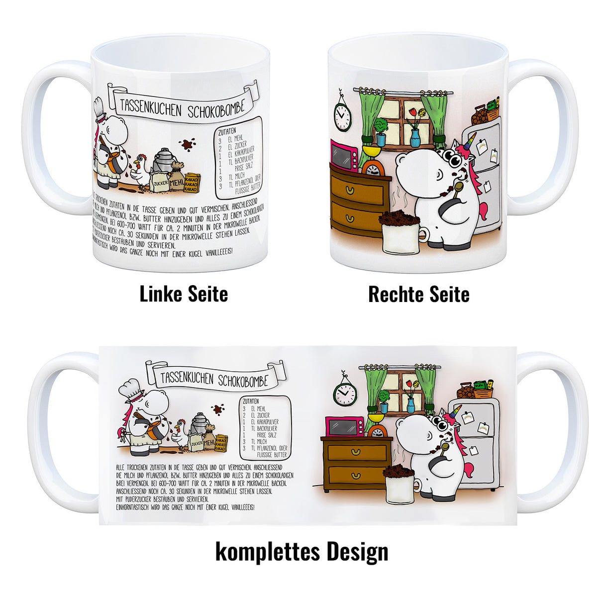Honeycorns Kaffeebecher mit Einhorn Motiv