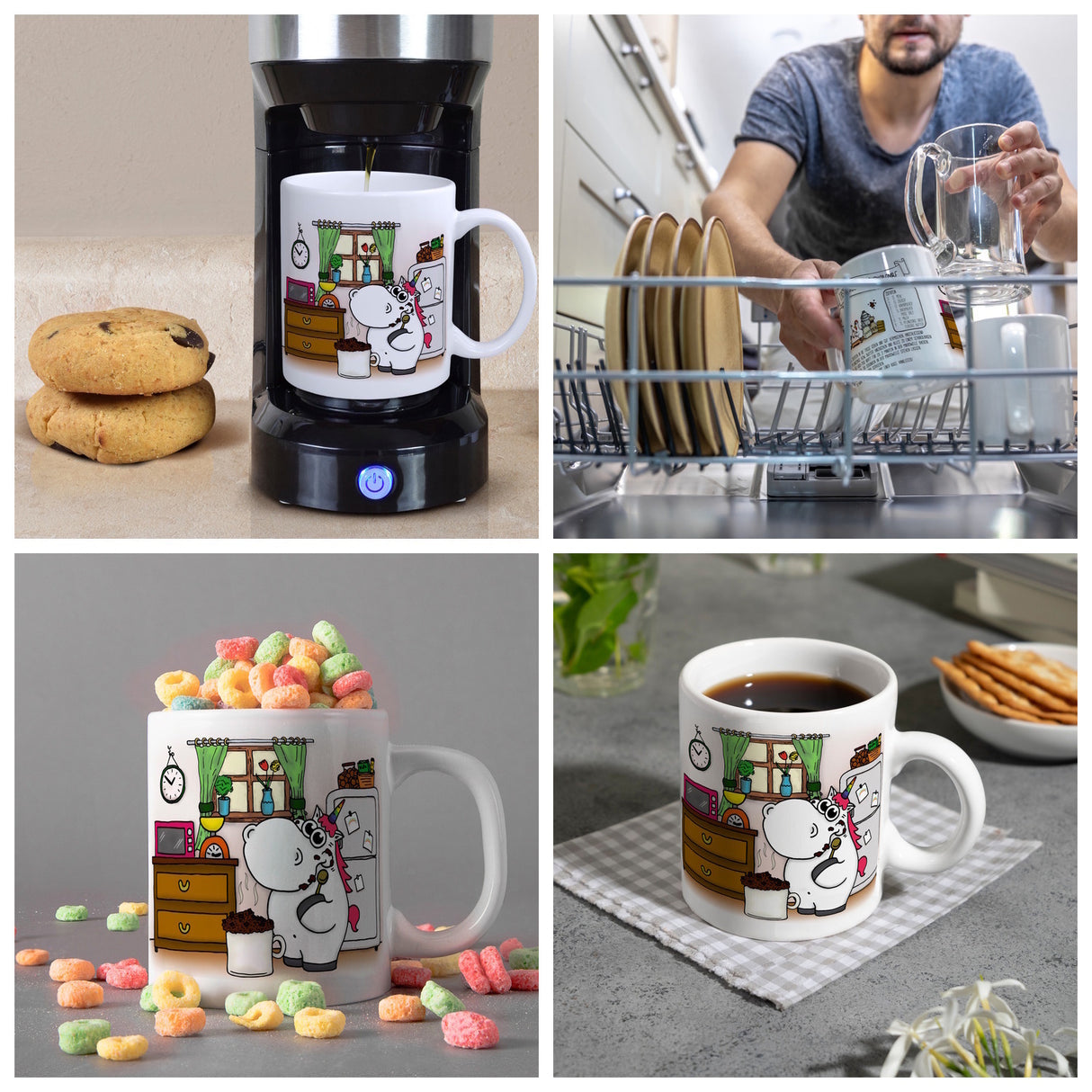 Honeycorns Kaffeebecher mit Einhorn Motiv