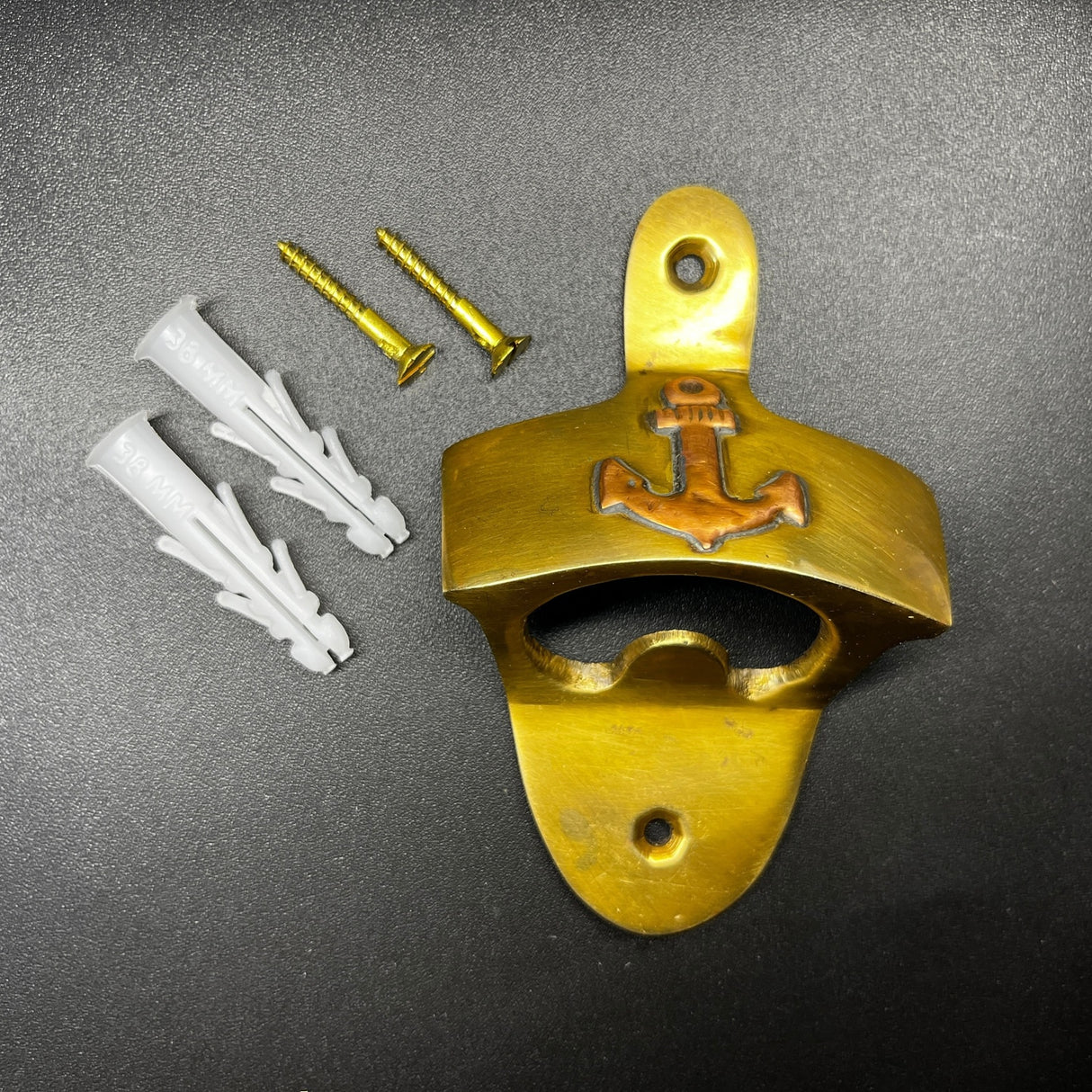 Anker Wandflaschenöffner aus Messing
