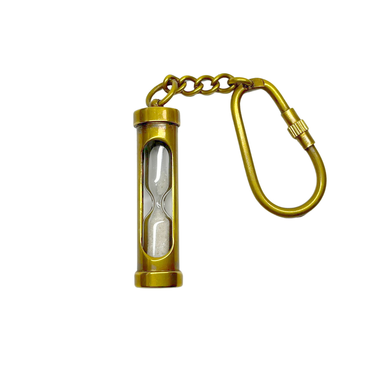 Sanduhr Schlüsselanhänger aus Messing