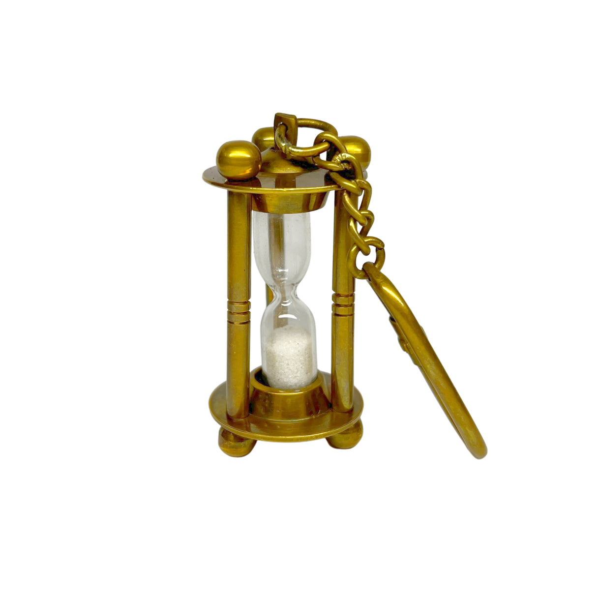 Sanduhr Schlüsselanhänger aus Messing