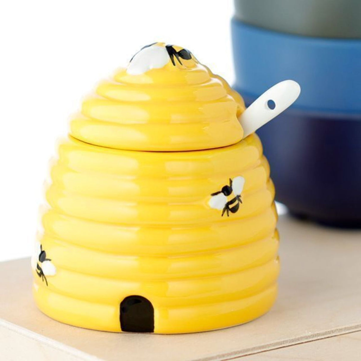 Bienenstock Honigtopf mit Deckel und Löffel