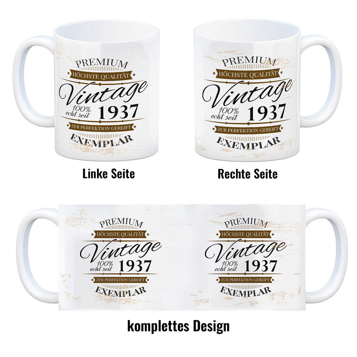 Vintage Tasse 100% echt seit 1937 - Premium Exemplar - Zur Perfektion gereift -