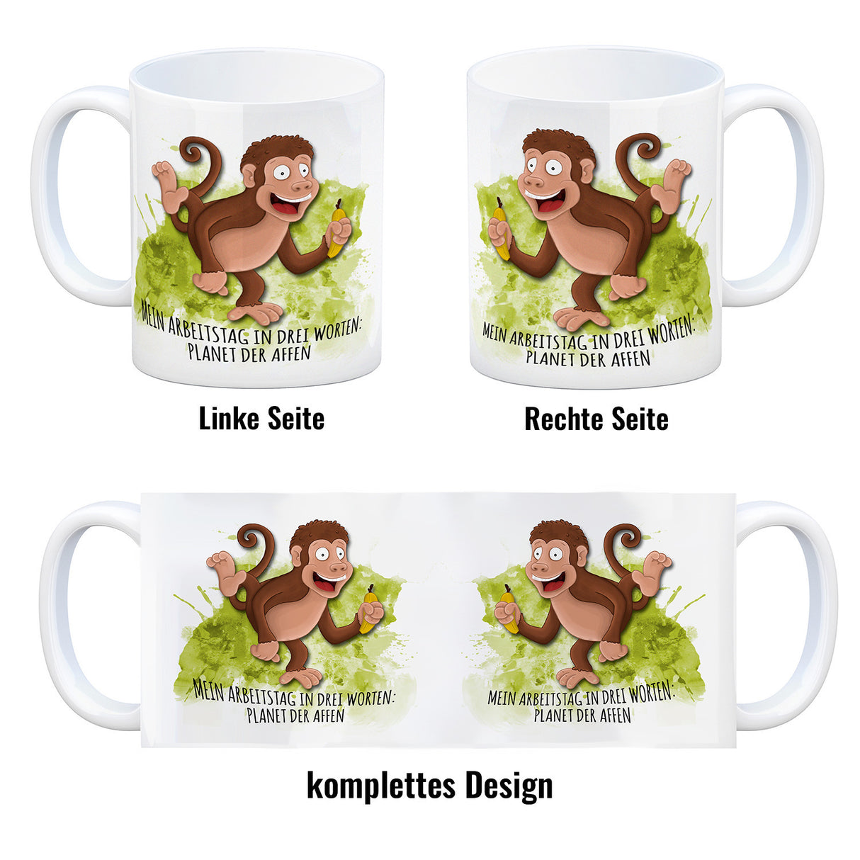 Mein Arbeitstag in drei Worten: Planet der Affen Kaffeebecher