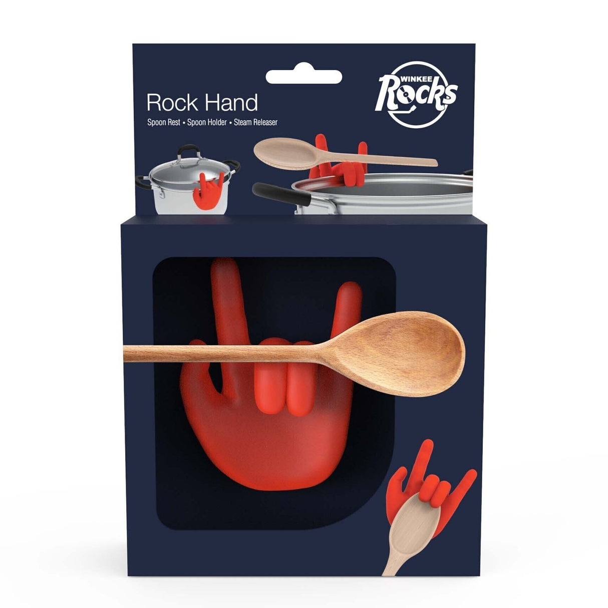 Heavy Metal Hand Topfwächter mit Kochlöffelhalter