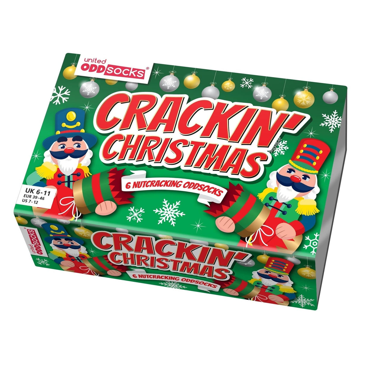 Cracking Christmas Nussknacker Oddsocks Socken in 39-46 im 6er Set