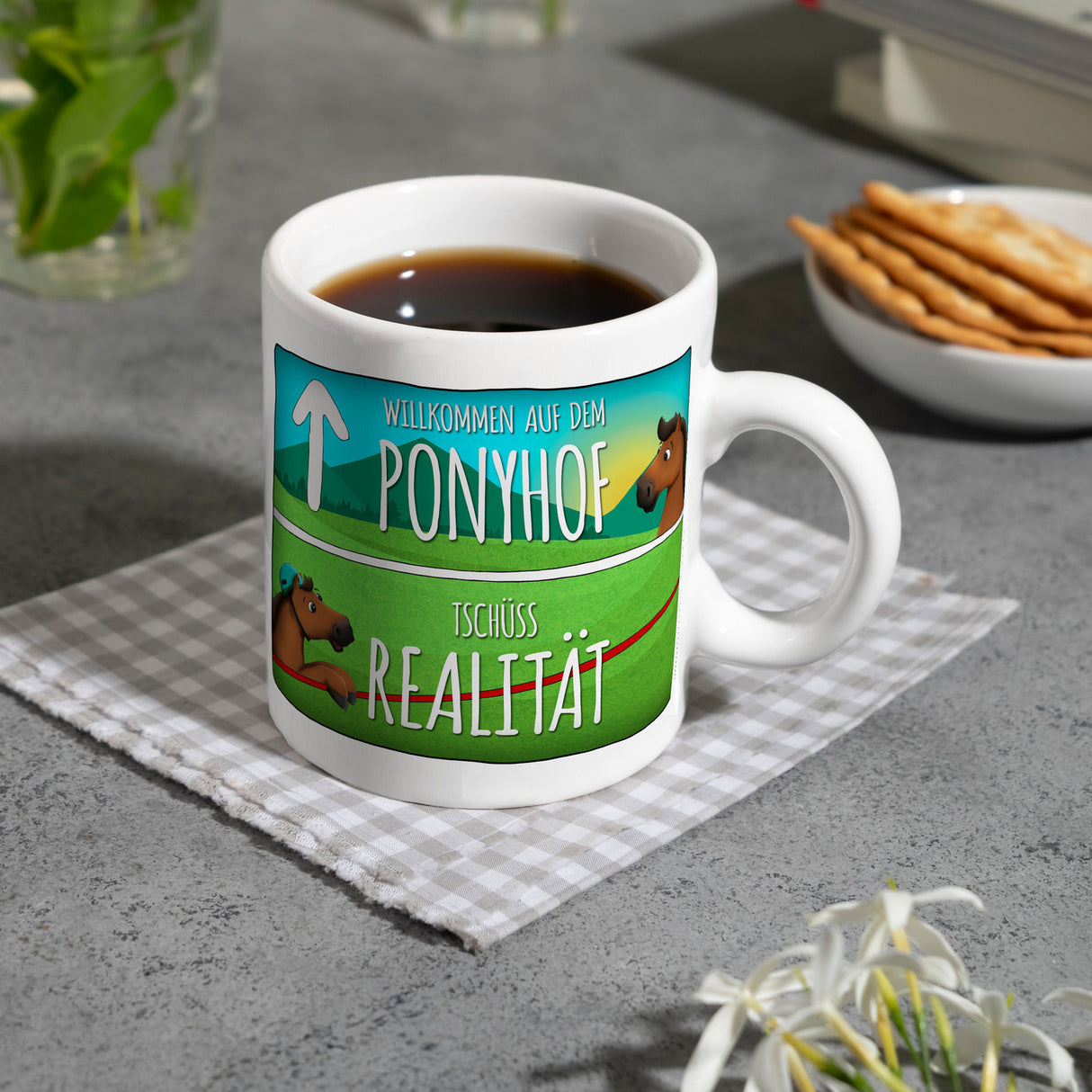 Willkommen auf dem Ponyhof... Kaffeebecher
