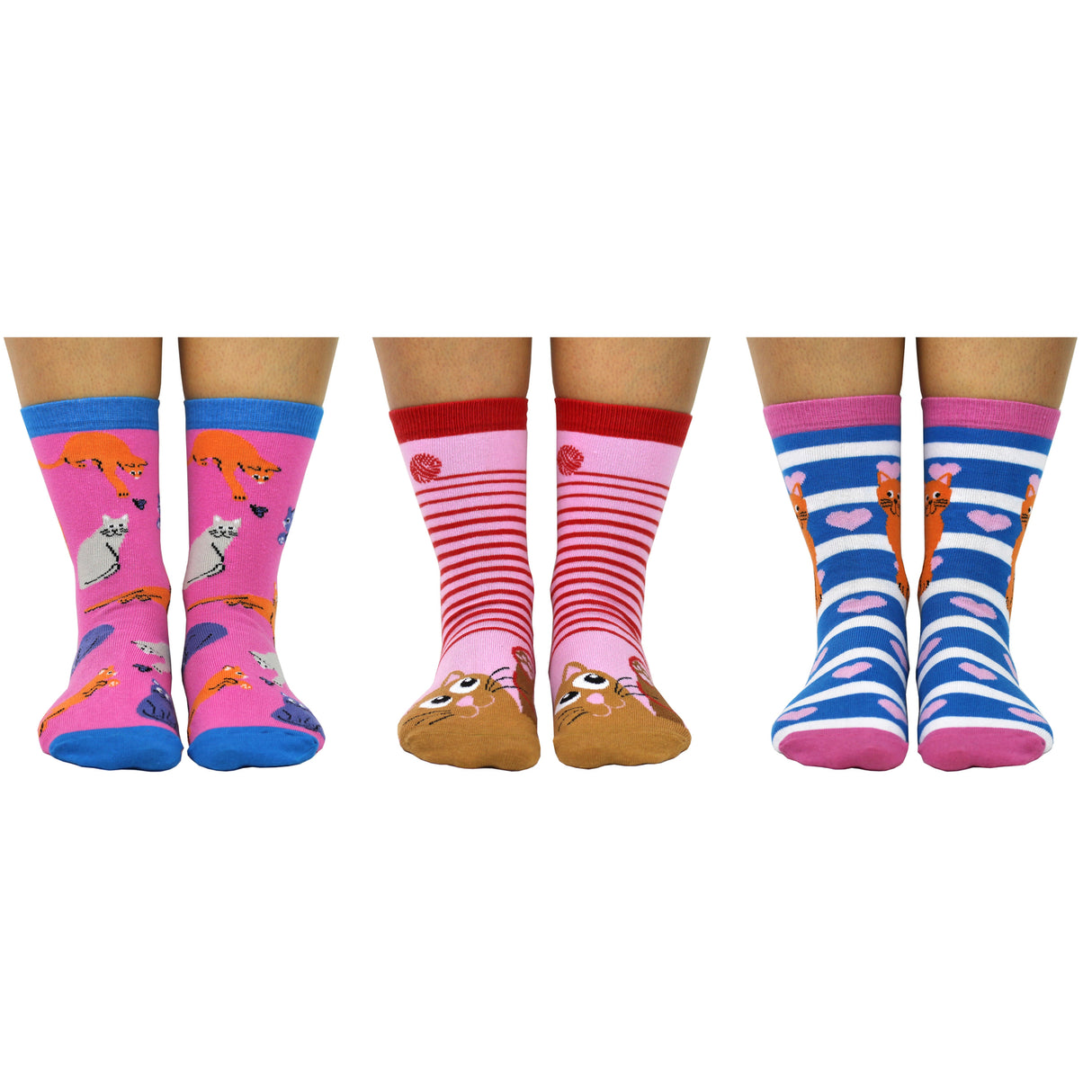 Cat Socks Katzen Socken in 37-42 (3 Paare)