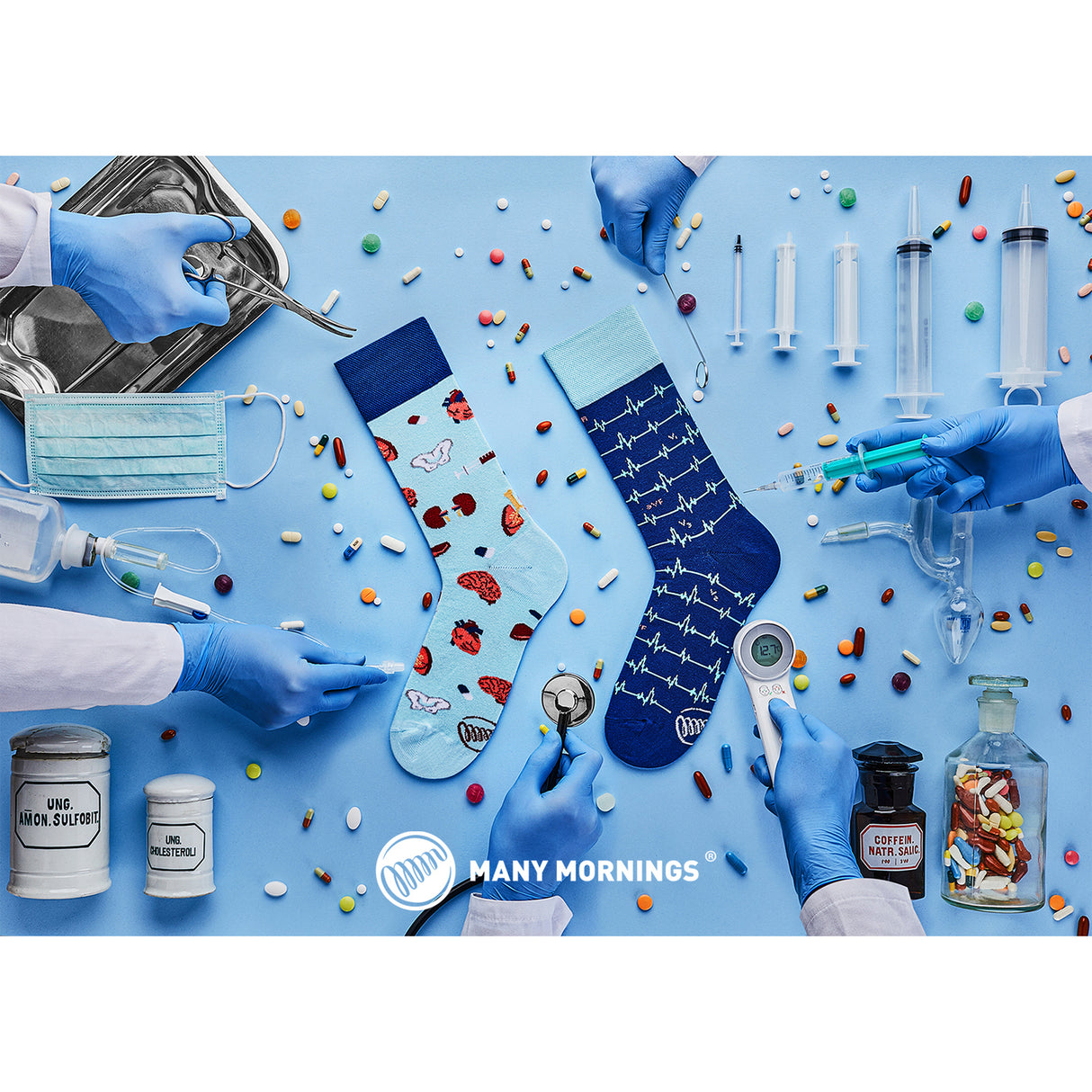 Dr. Sock Many Mornings Socken für Ärzte und Pfleger in 35-38 im Paar