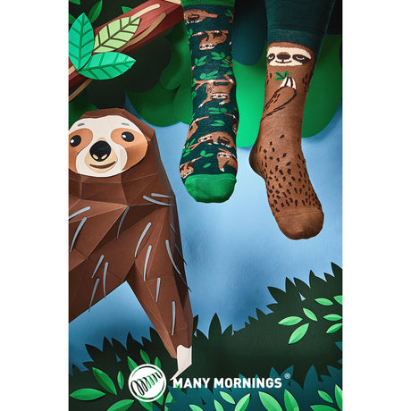 Sloth Life Many Mornings Socken mit Faultieren in 43-46 im Paar