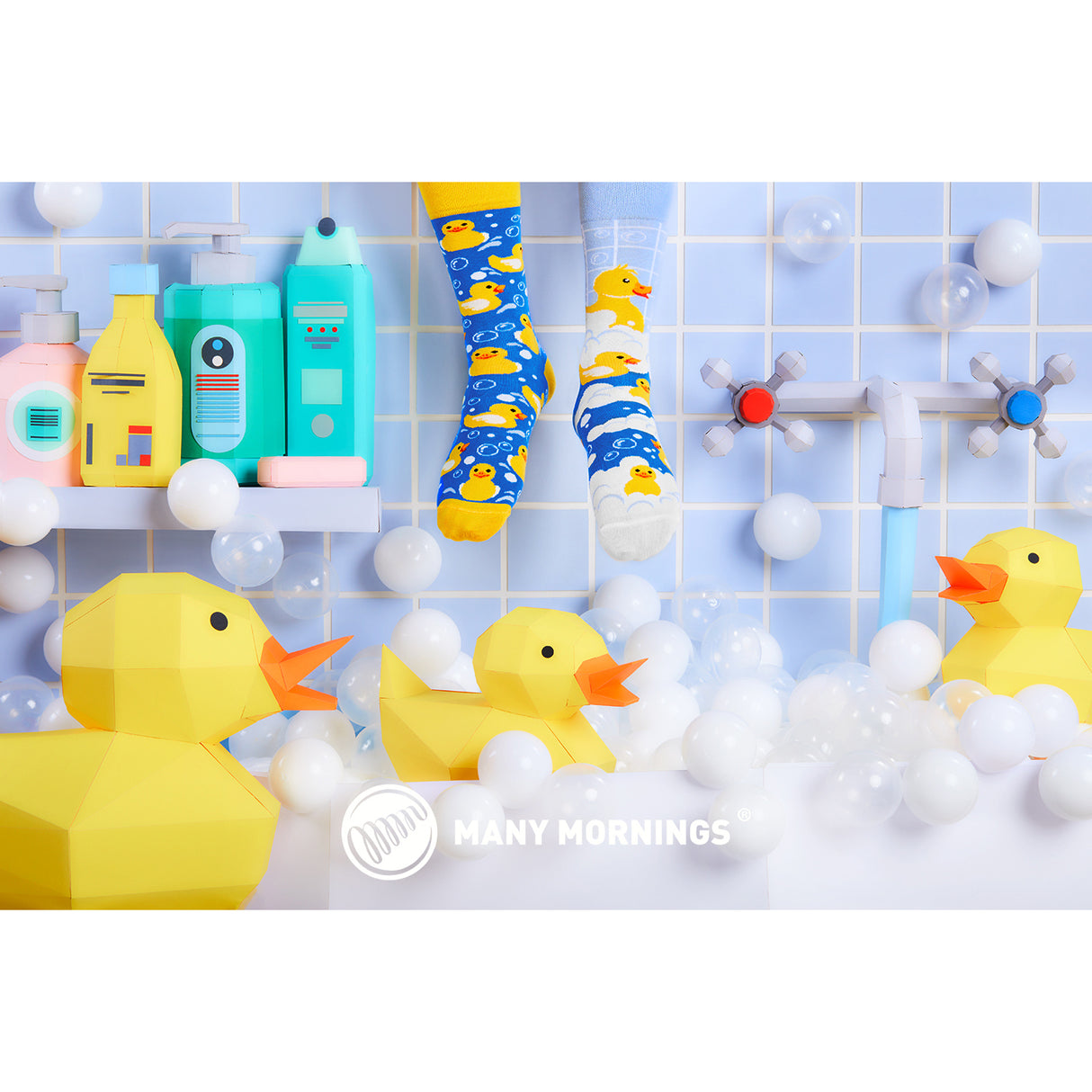 Bath Ducks Many Mornings Socken mit Badeenten in 43-46 im Paar
