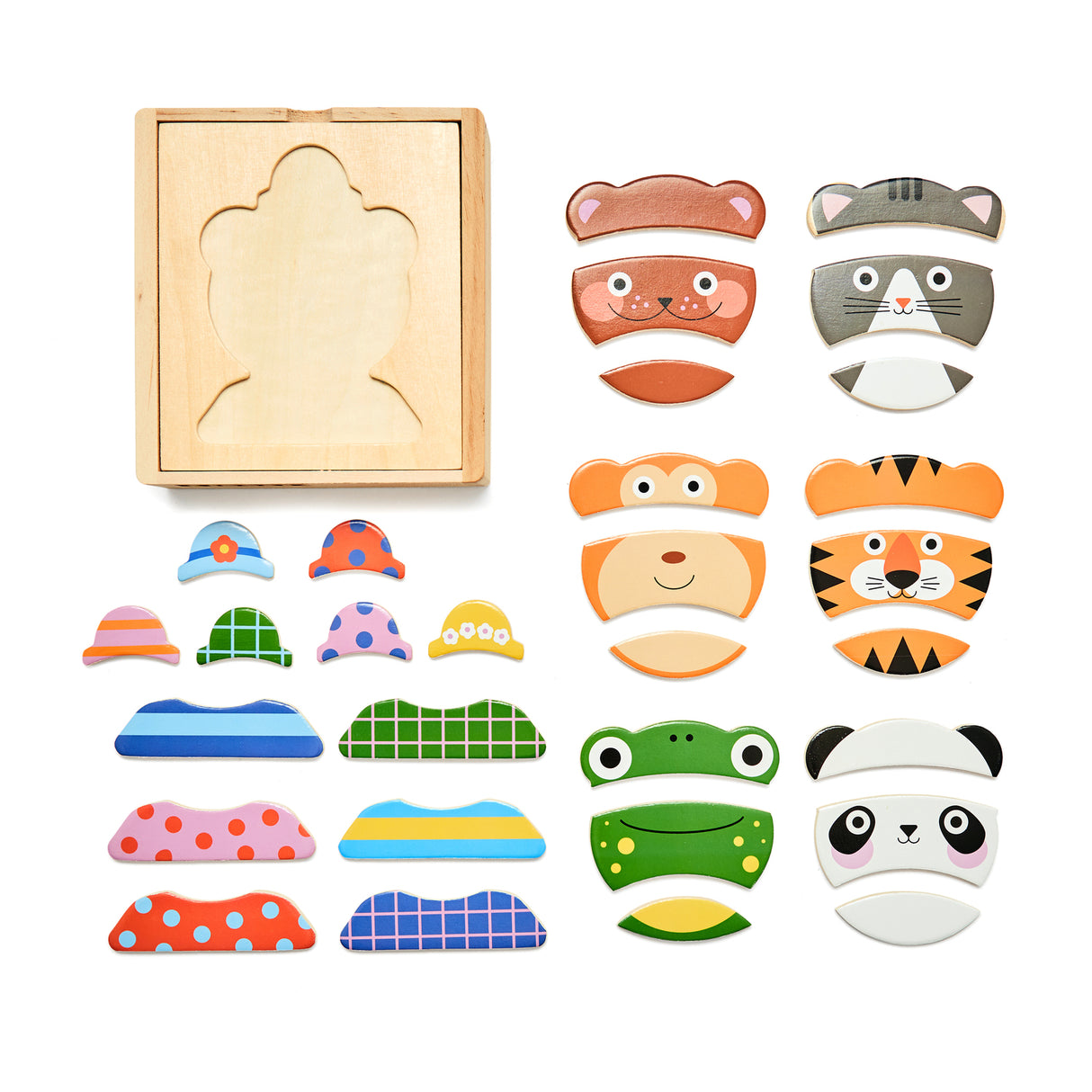 Verrücktes Tier Puzzle aus Holz