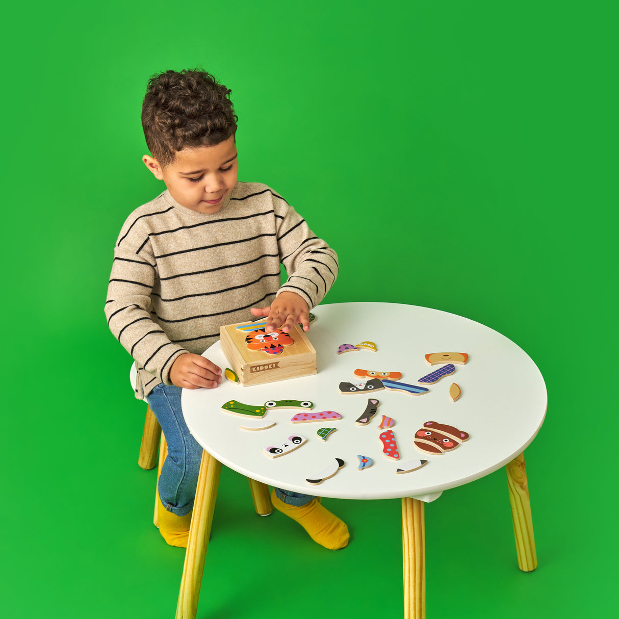 Verrücktes Tier Puzzle aus Holz