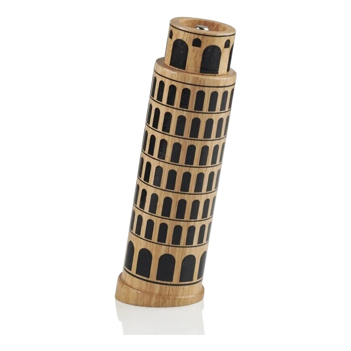 Der schiefe Turm Pfeffermühle aus Holz