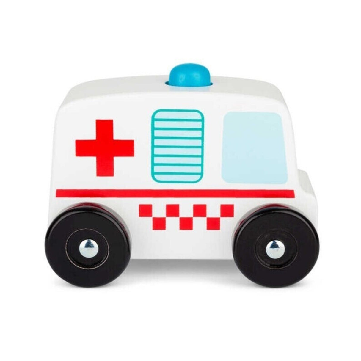 Krankenwagen Spielzeugauto aus Holz mit Sound