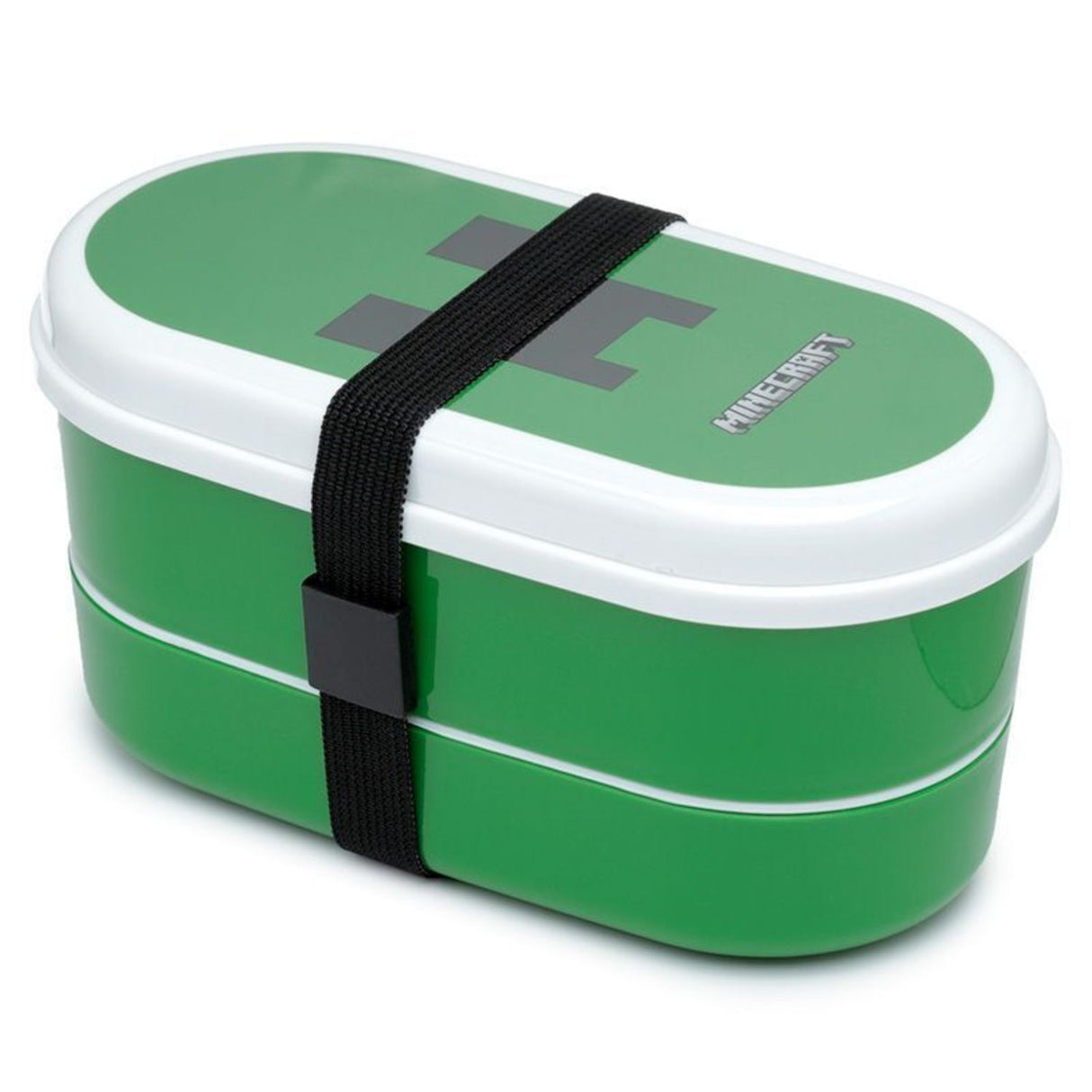 Minecraft Creeper Bentobox mit Löffel und Gabel
