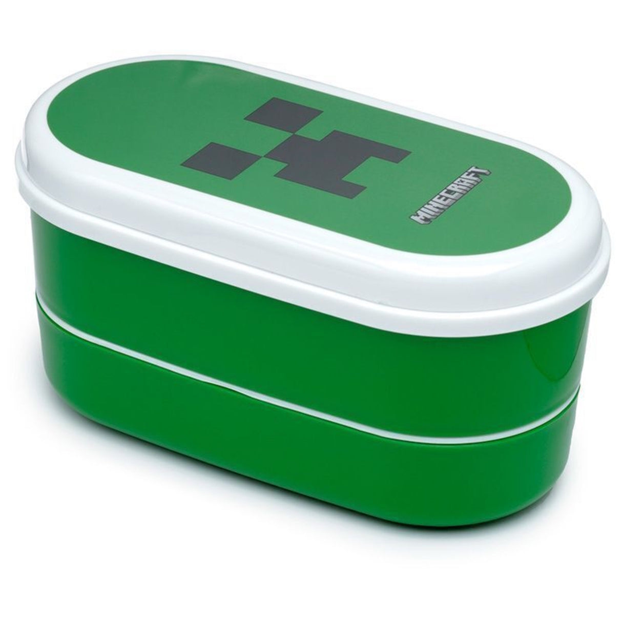 Minecraft Creeper Bentobox mit Löffel und Gabel