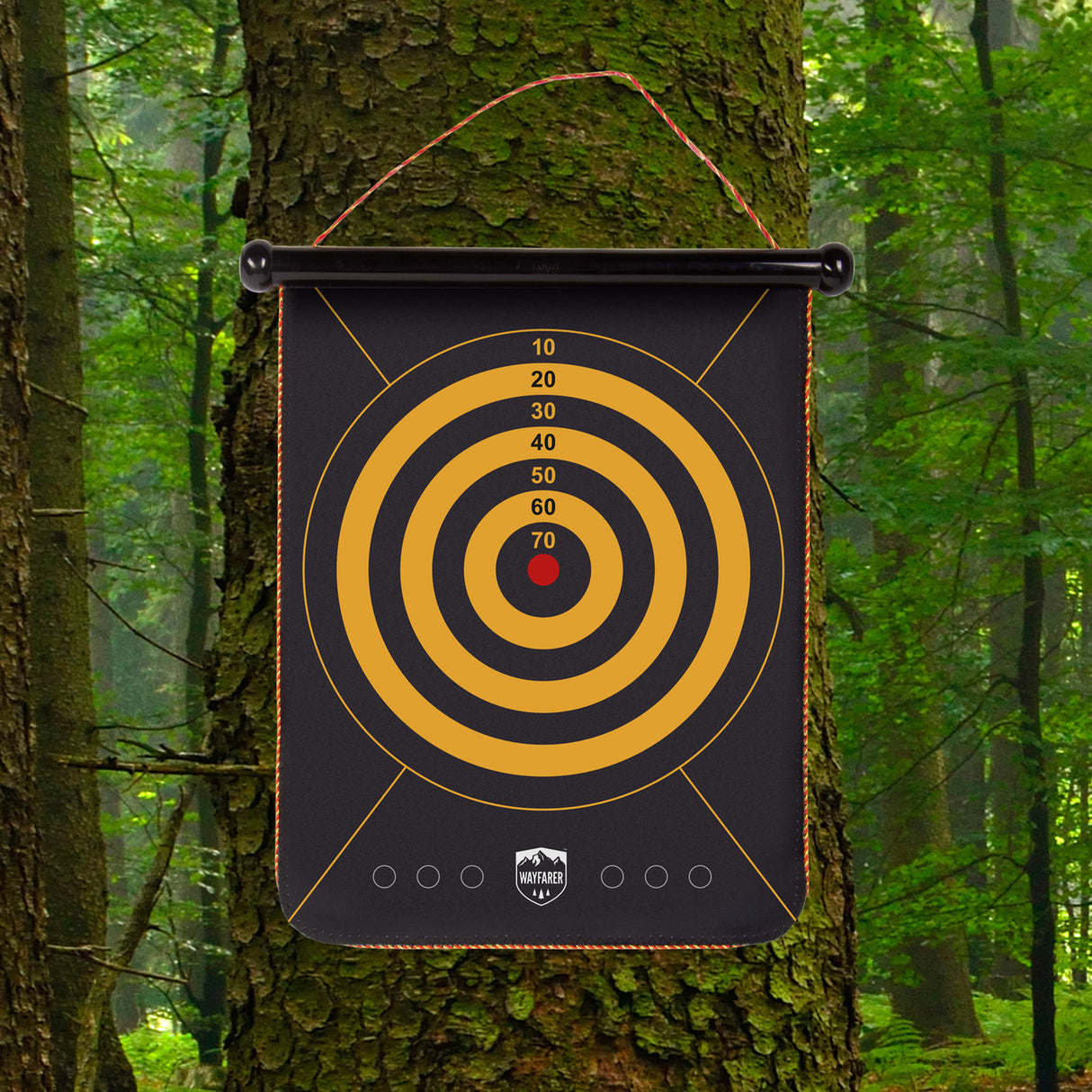 Magnetische 2in1 Outdoor Dartscheibe mit sechs Dartpfeilen