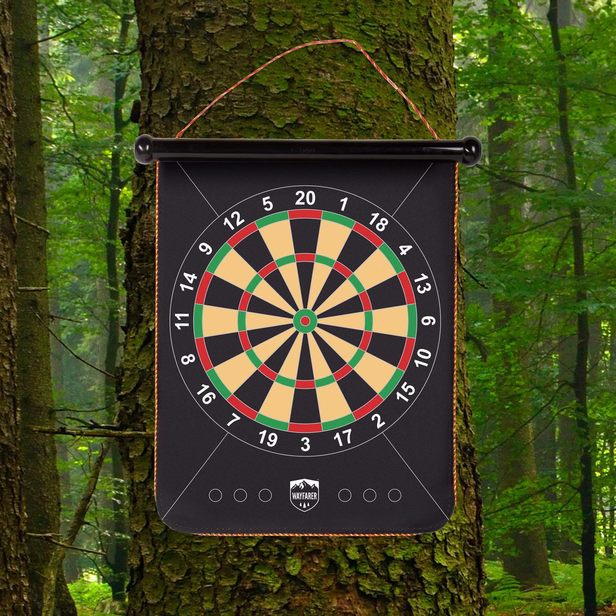 Magnetische 2in1 Outdoor Dartscheibe mit sechs Dartpfeilen