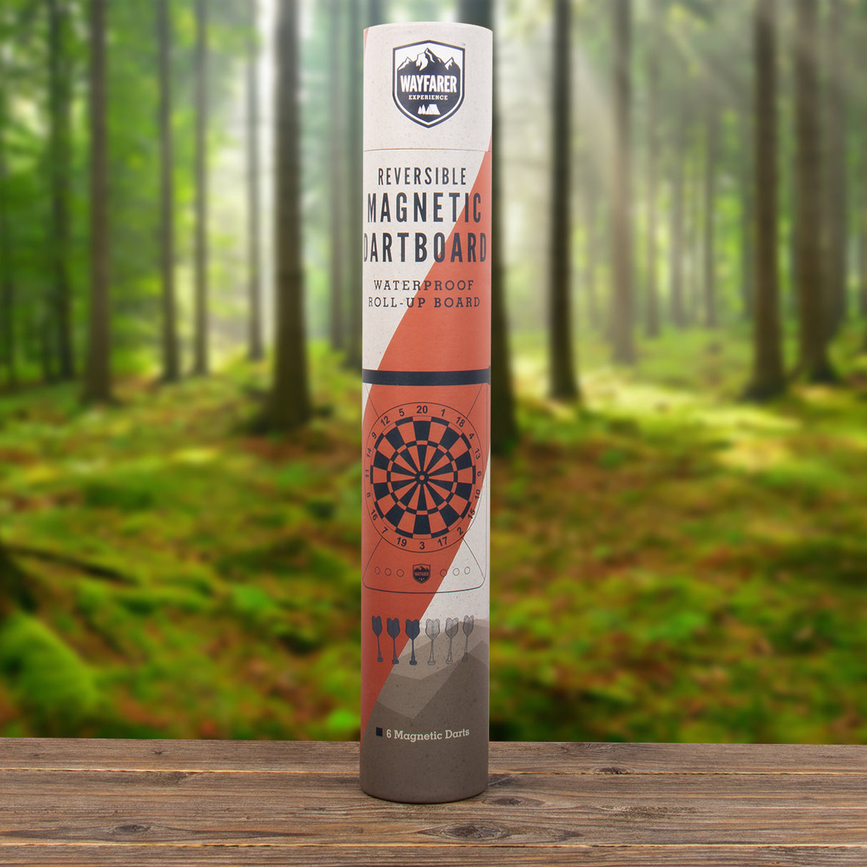 Magnetische 2in1 Outdoor Dartscheibe mit sechs Dartpfeilen