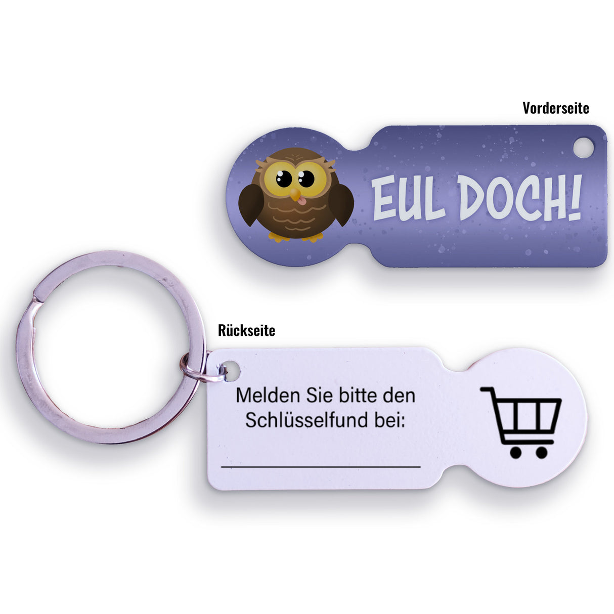 Eul Doch Eule Einkaufswagenchip Schlüsselanhänger mit Kontaktfeld