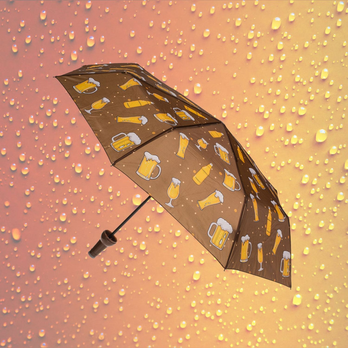 Bierflasche Regenschirm mit Biermotiv