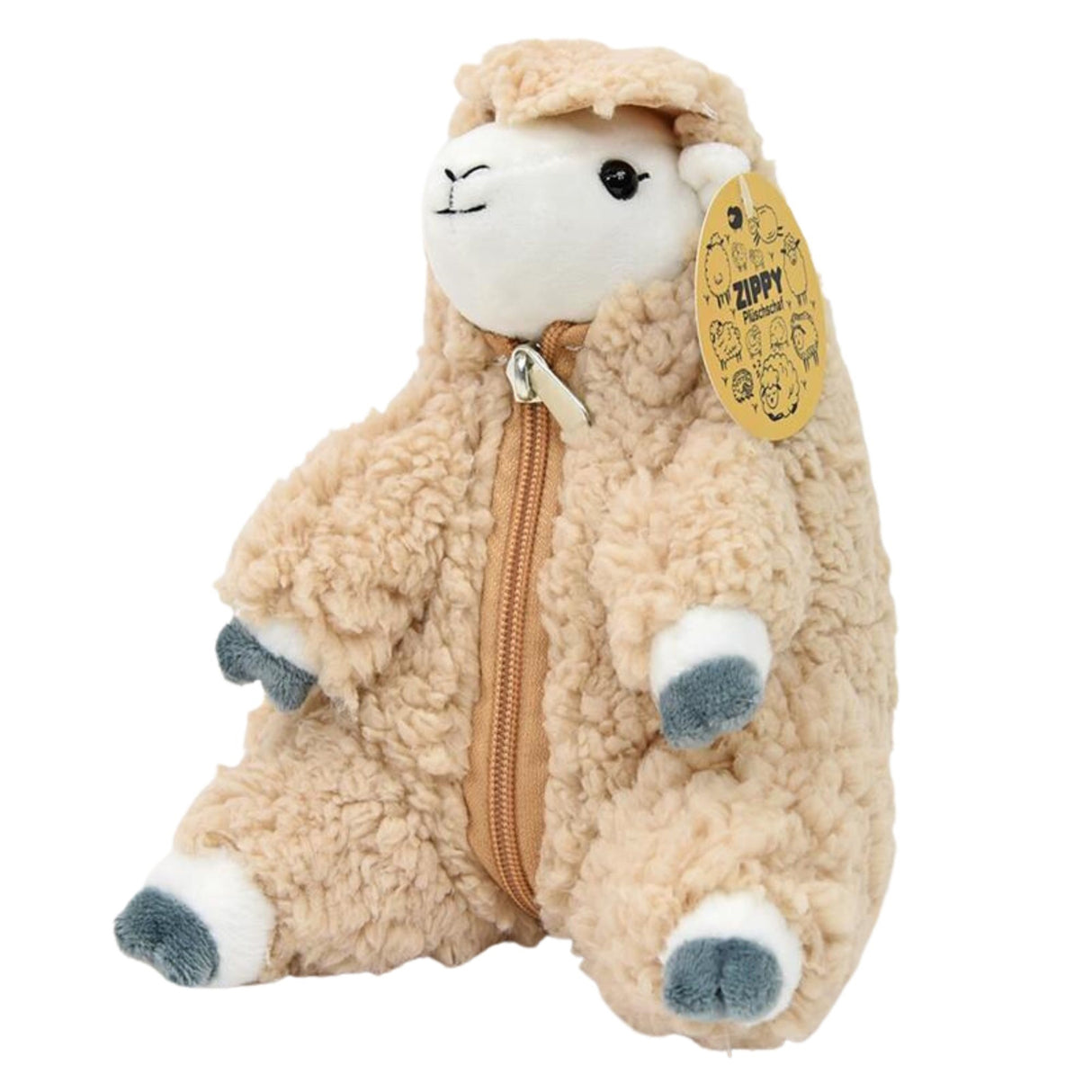 Schaf Kuscheltier mit abnehmbarem Schafspelz