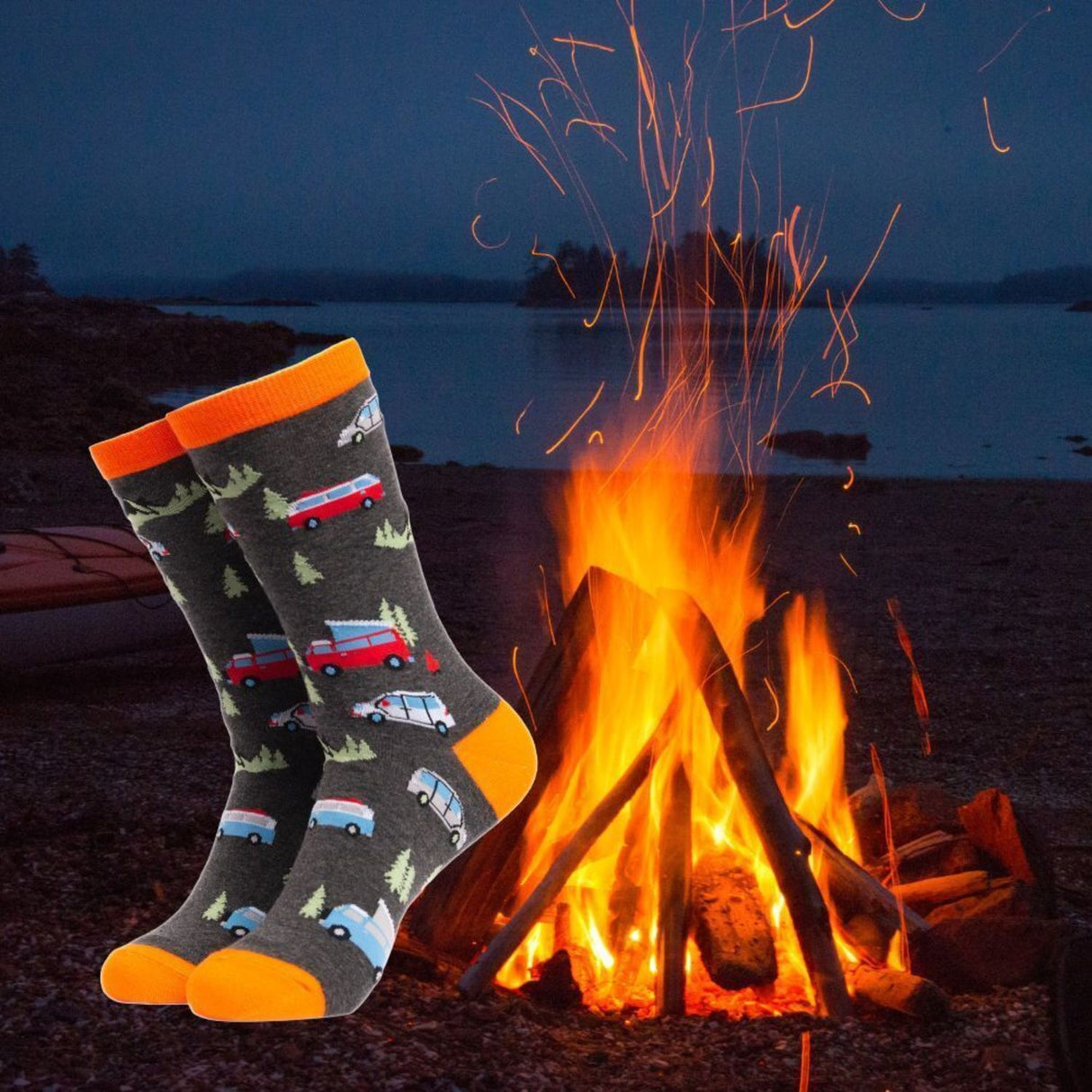Van Life Camping Soctopus Socken in 43-46 im Paar
