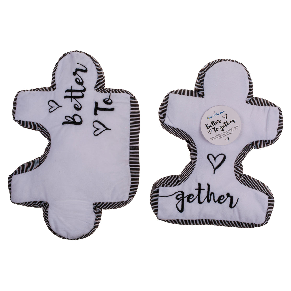 Better Together Puzzle Kissen für Verliebte im 2er Set