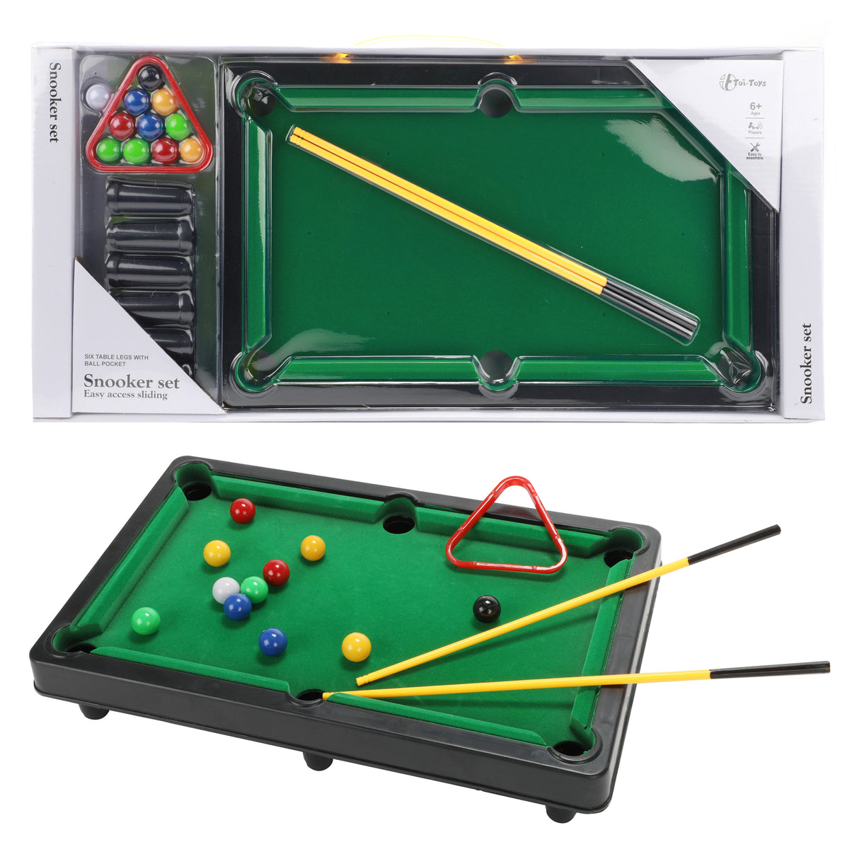 Mini Billard Snooker Spiel mit Queues und Bällen