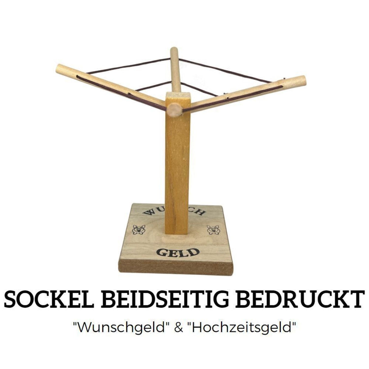 Wäschespinne Geldgeschenkverpackung für Wünsche & Hochzeit