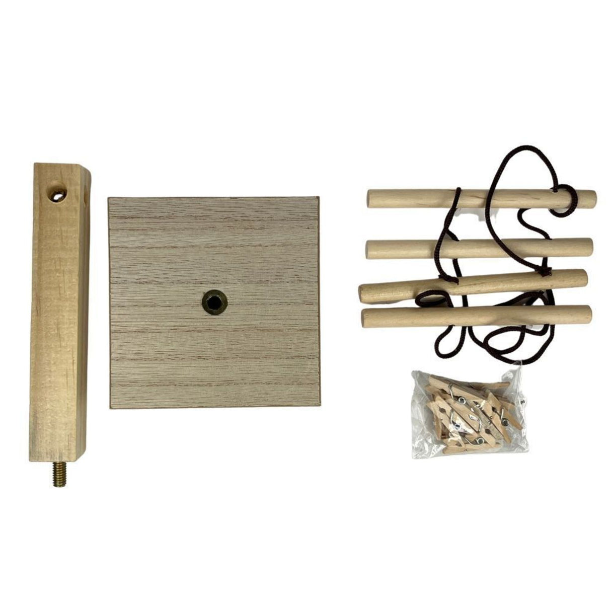Wäschespinne Geldgeschenkverpackung mit Wäscheklammern aus Holz