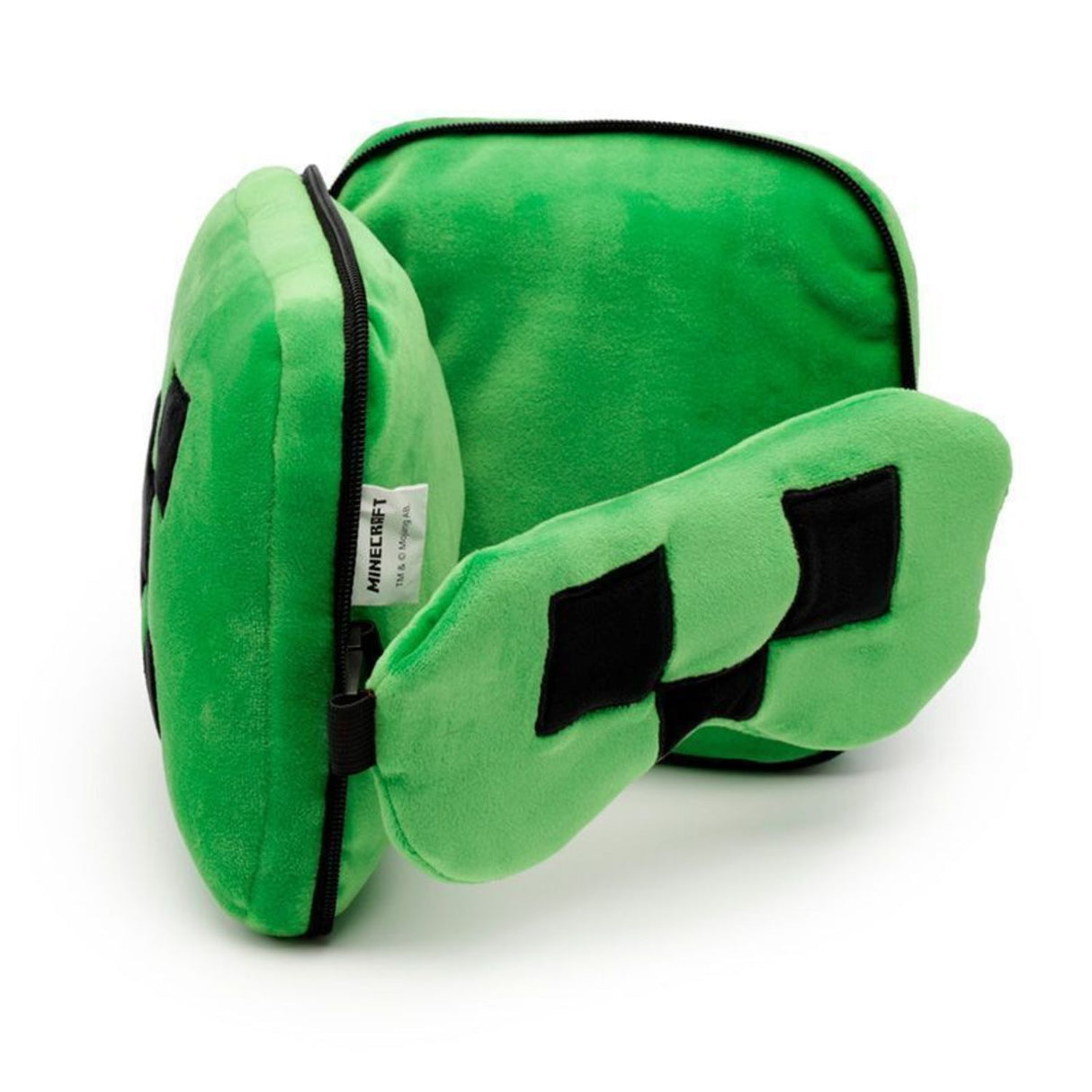 Minecraft Creeper Reisekissen mit Augenmaske