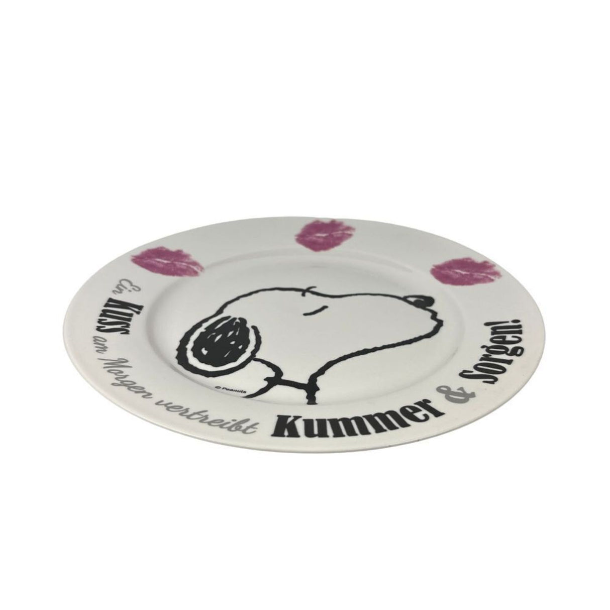 Snoopy - Ein Kuss am Morgen Geschirrset mit Teller, Tasse und Schüssel
