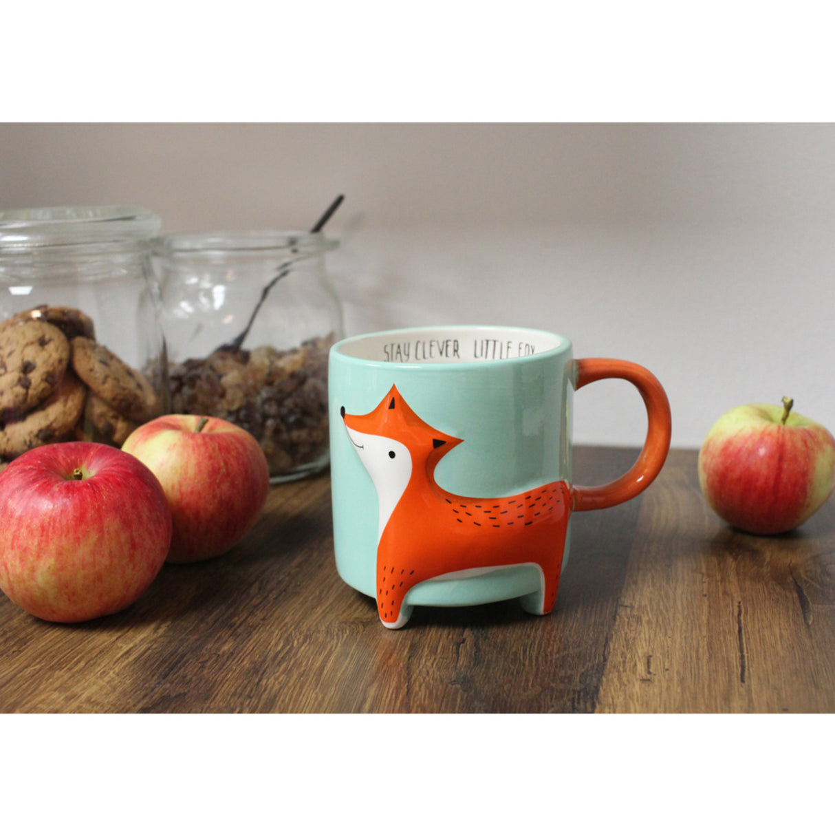 Schlauer Fuchs Kaffeebecher mit Spruch