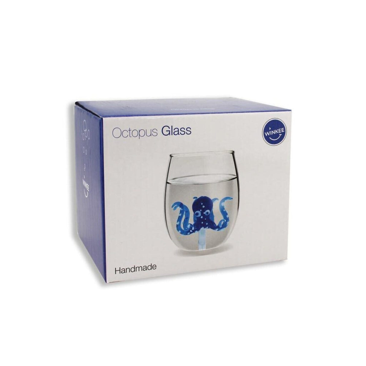 Oktopus Trinkglas aus mundgeblasenem Glas
