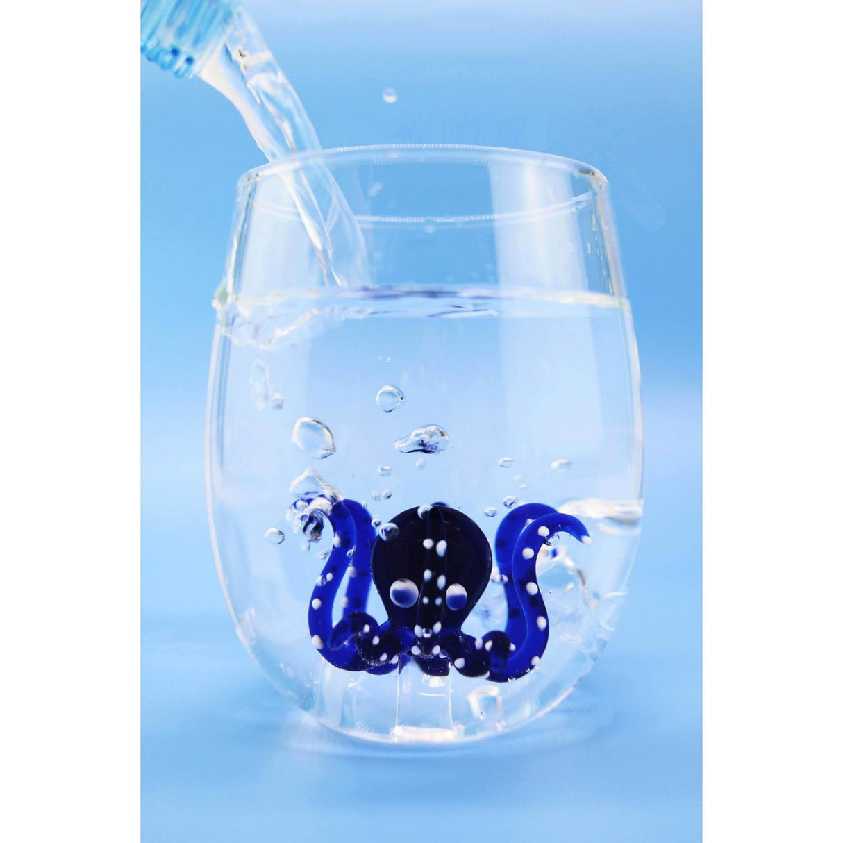 Oktopus Trinkglas aus mundgeblasenem Glas