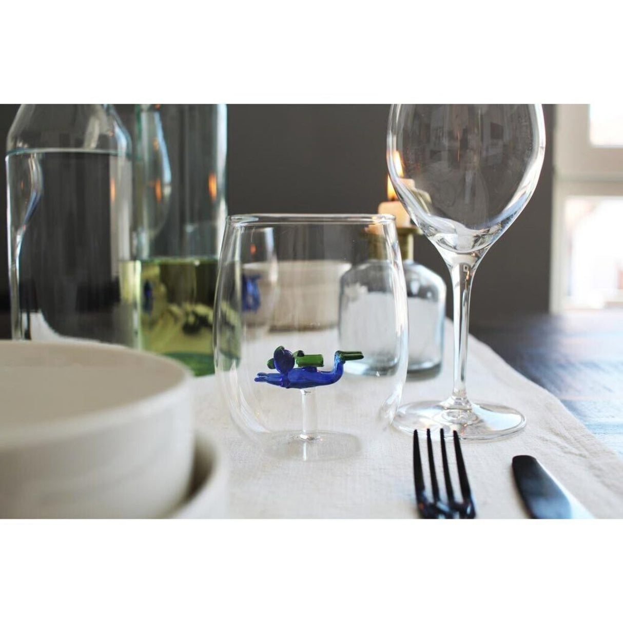 Taucher Trinkglas aus mundgeblasenem Glas