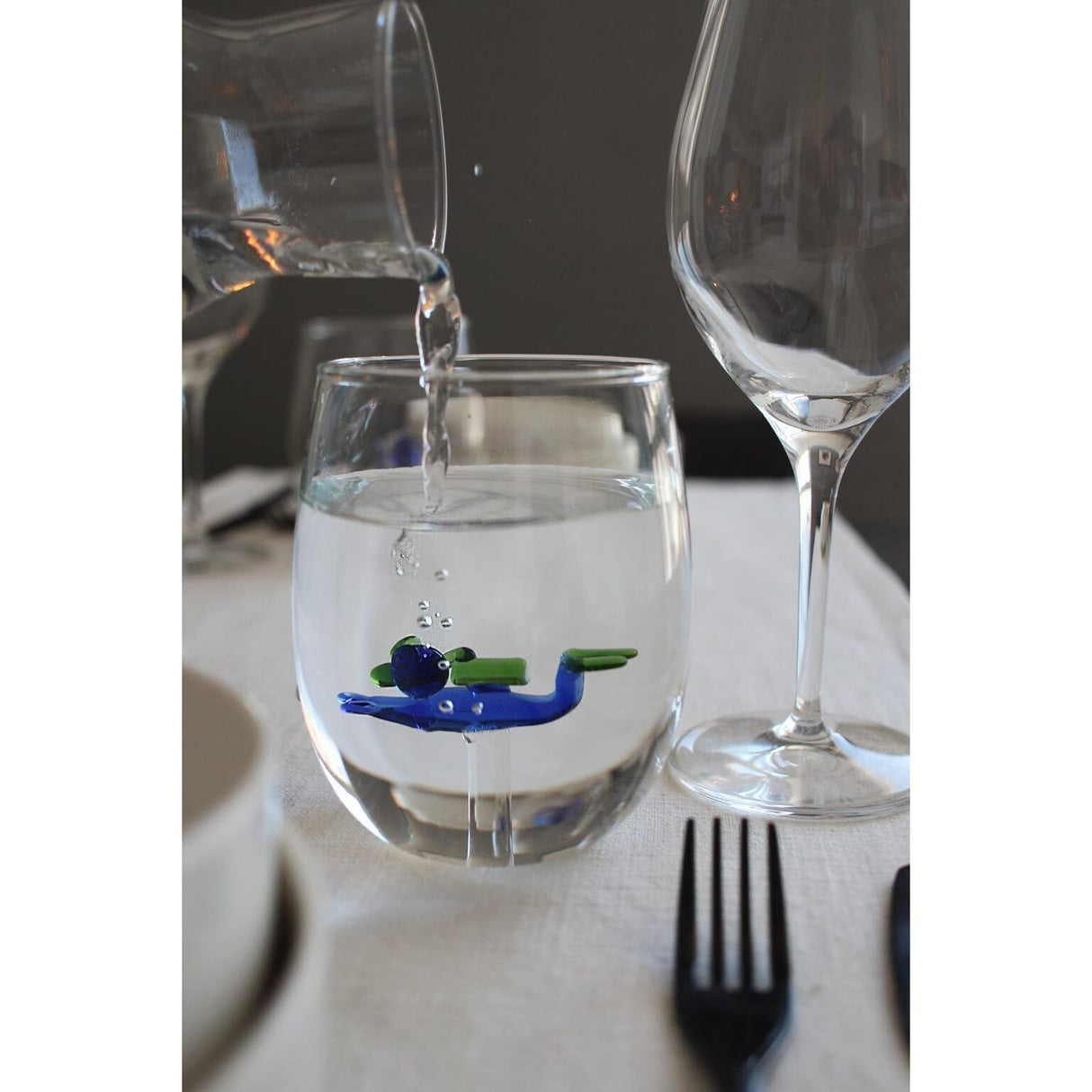 Taucher Trinkglas aus mundgeblasenem Glas