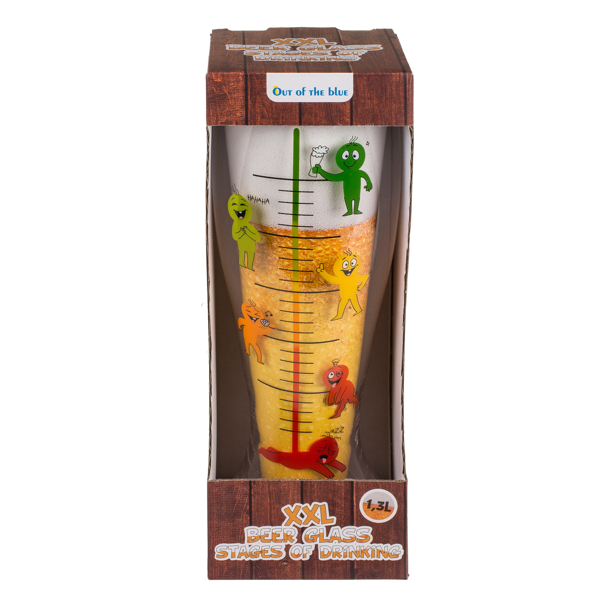 Trink-Barometer XXL Bierglas mit 1300ml Fassungsvermögen